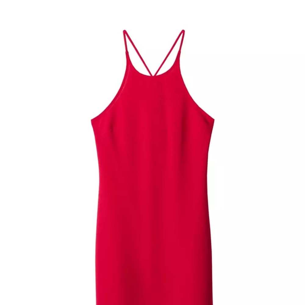 Mango Vibrant Red Backless Dress